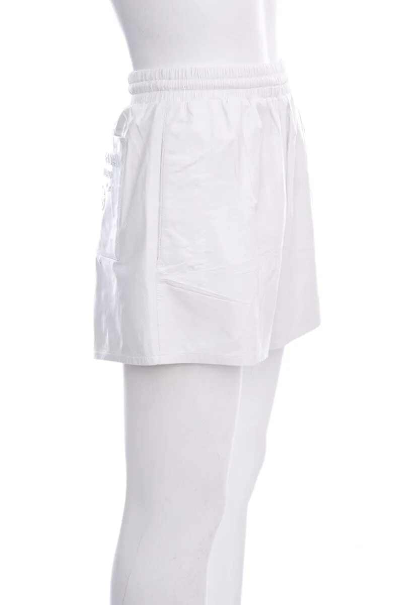 Prada White Leather Shorts SZ 38