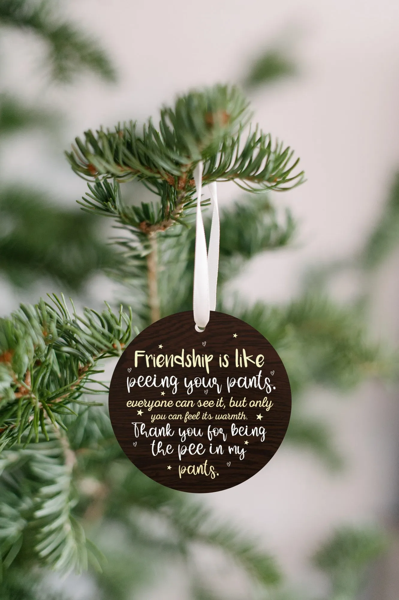 [Pre Christmas Sale] - Friendship Is Like Peeing Your Pants Ornament