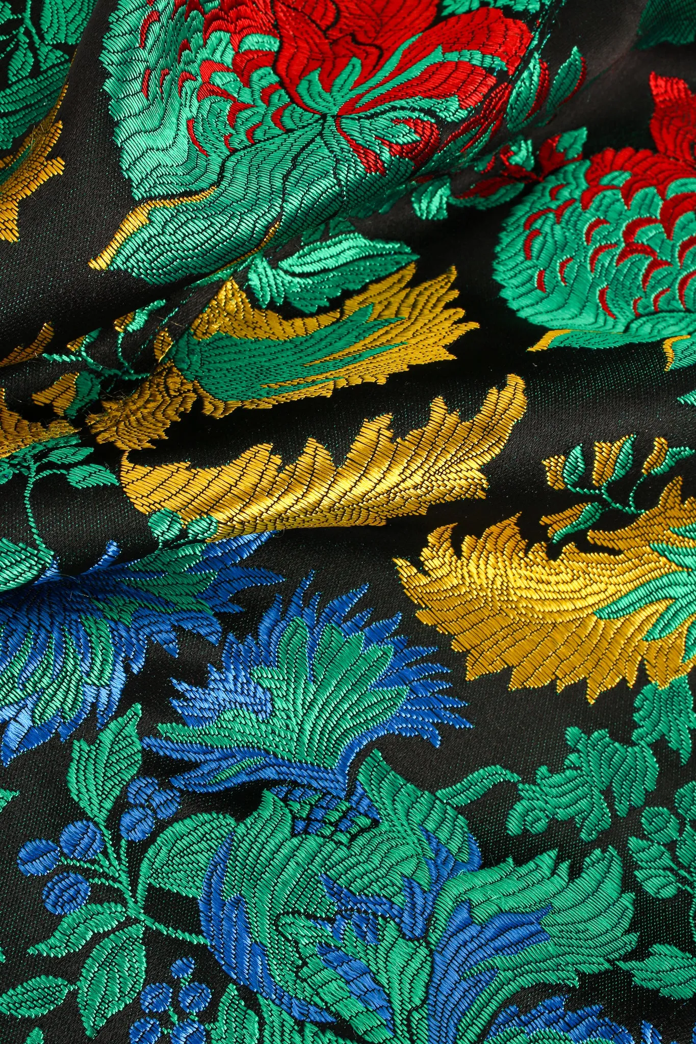 Puff Sleeve Brocade Dress