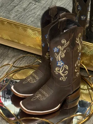Reina | Womens Brown Square Toe Boots