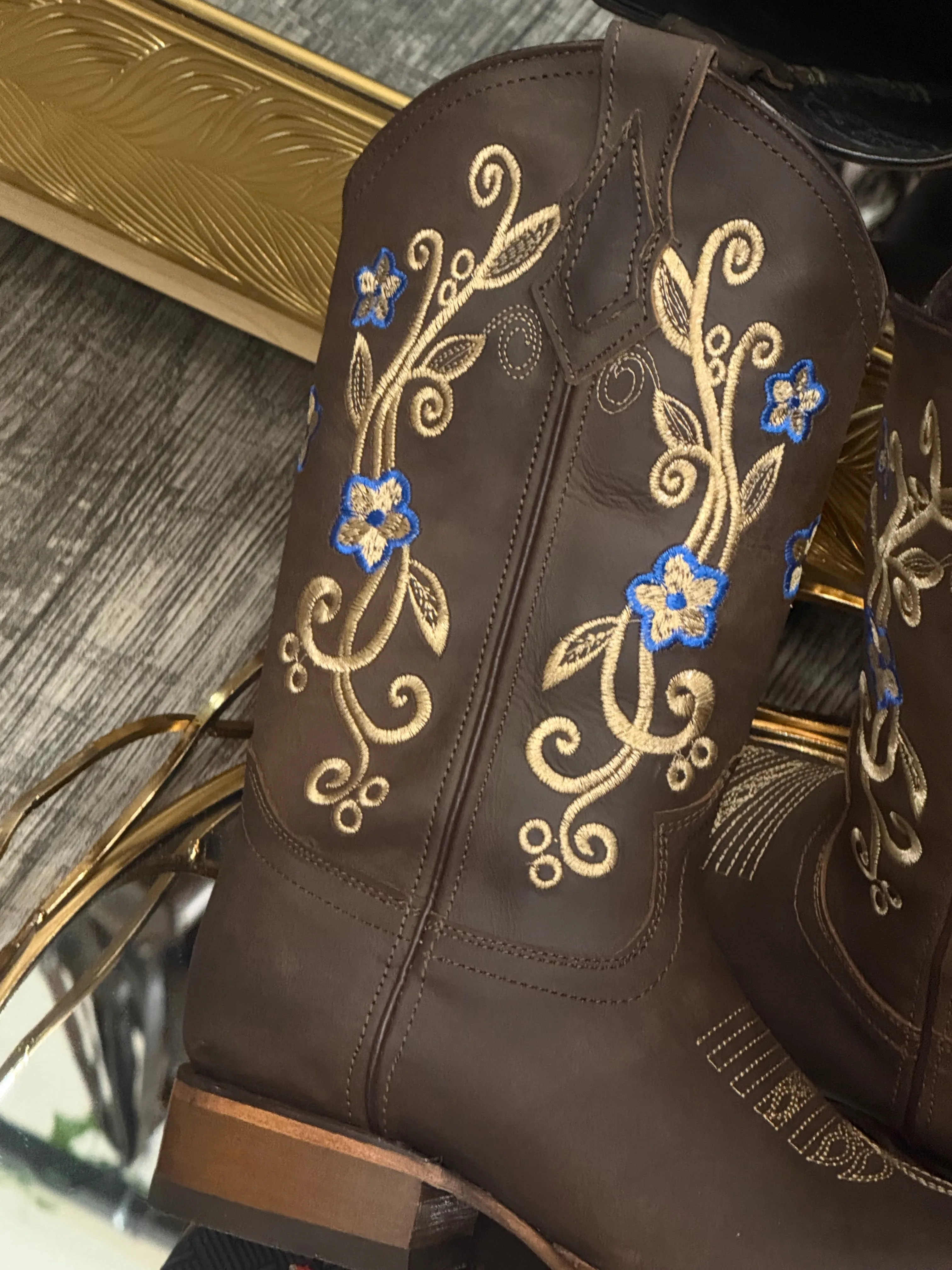 Reina | Womens Brown Square Toe Boots