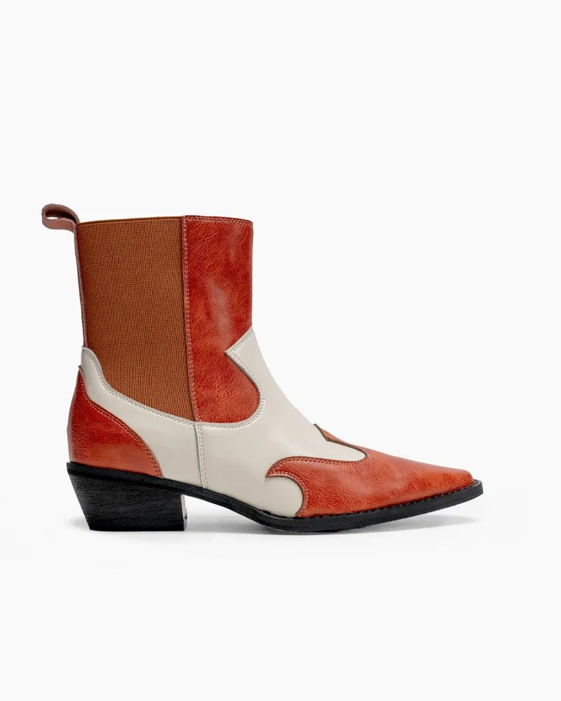 Retro Genuine Leather Belt Buckle Ankle Boots