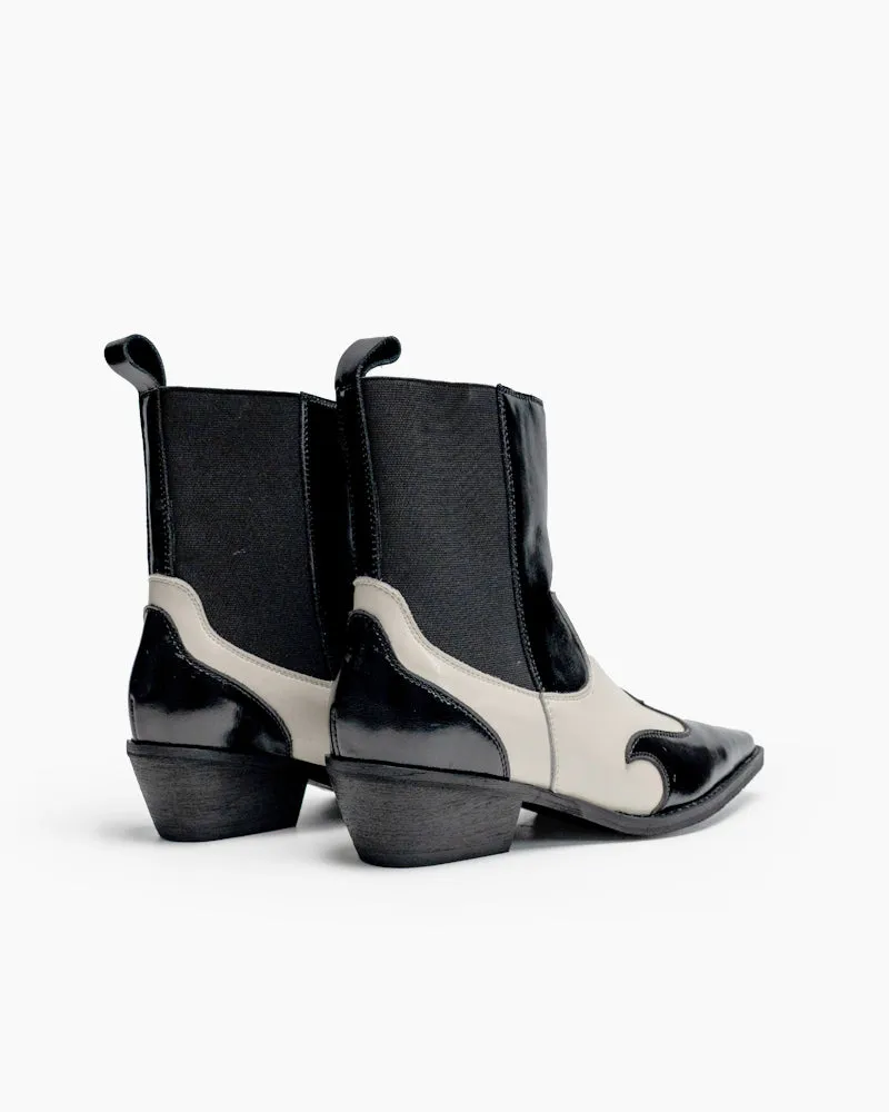 Retro Genuine Leather Belt Buckle Ankle Boots