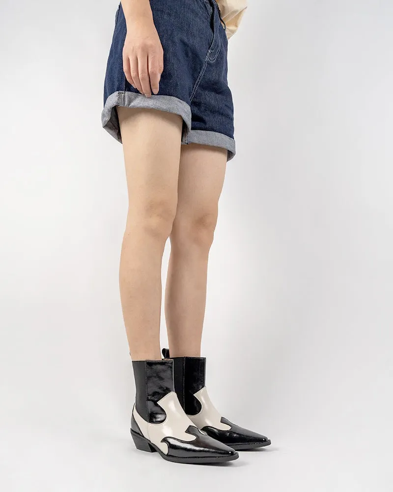 Retro Genuine Leather Belt Buckle Ankle Boots