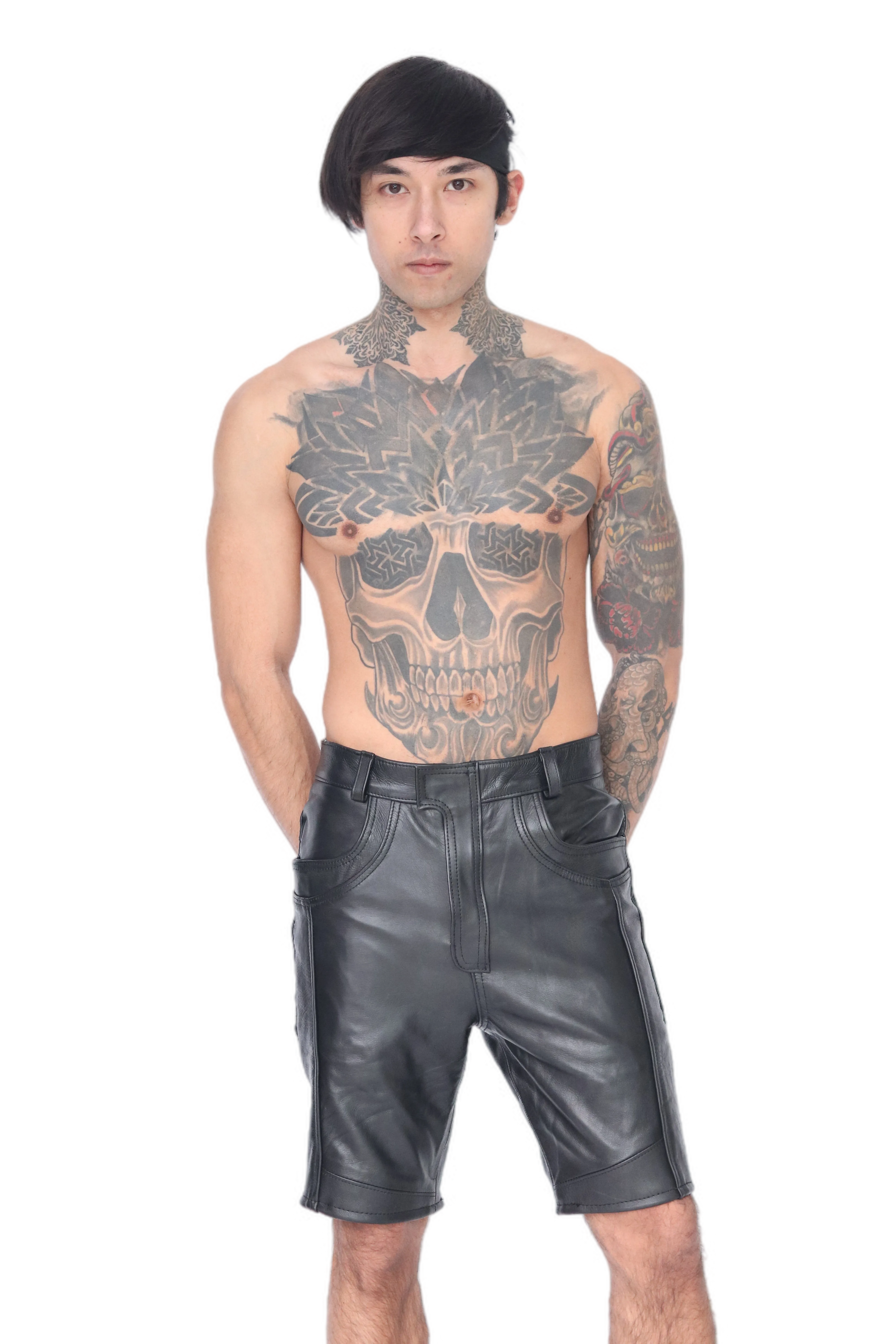 Rey leather shorts