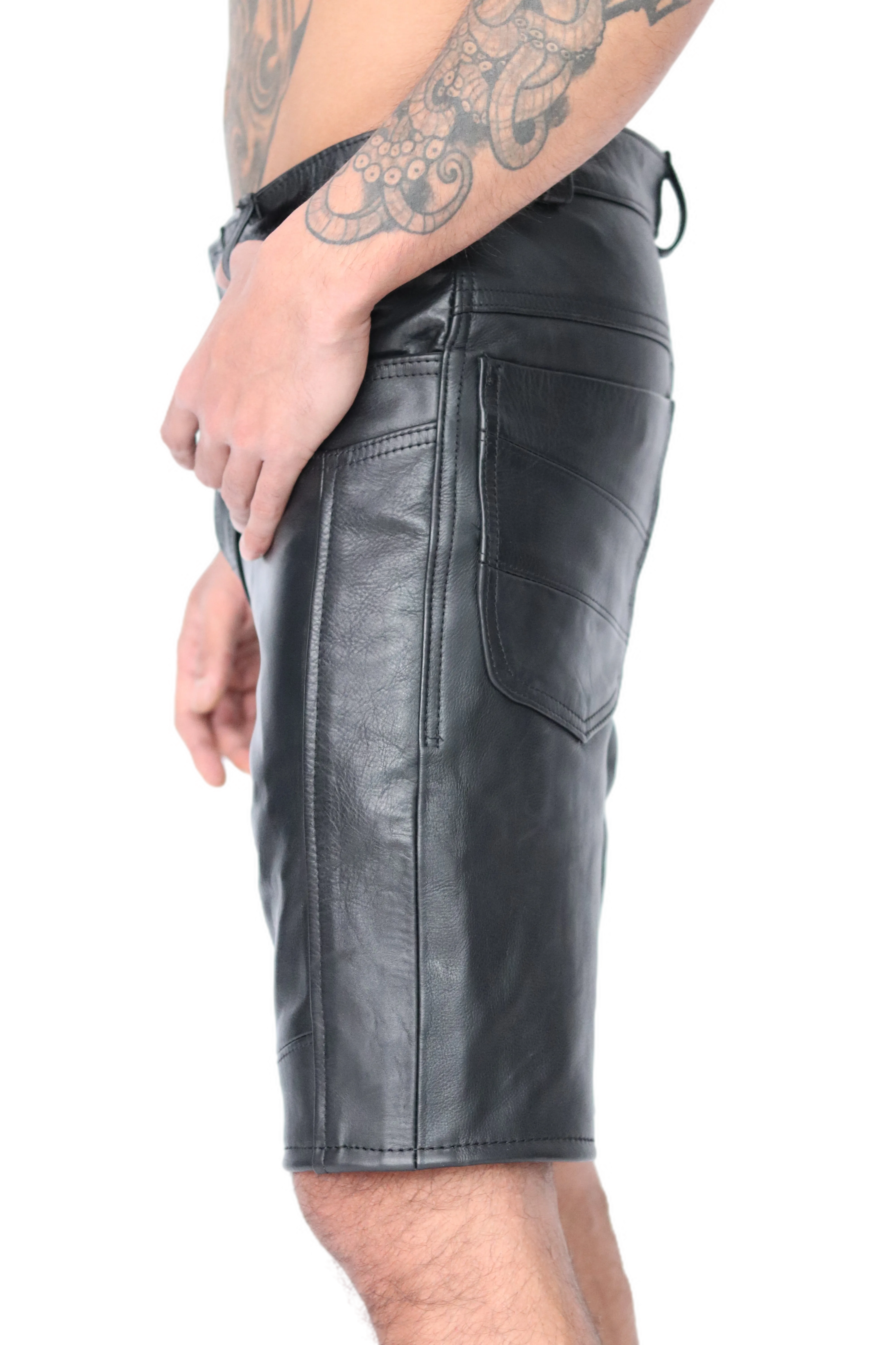 Rey leather shorts
