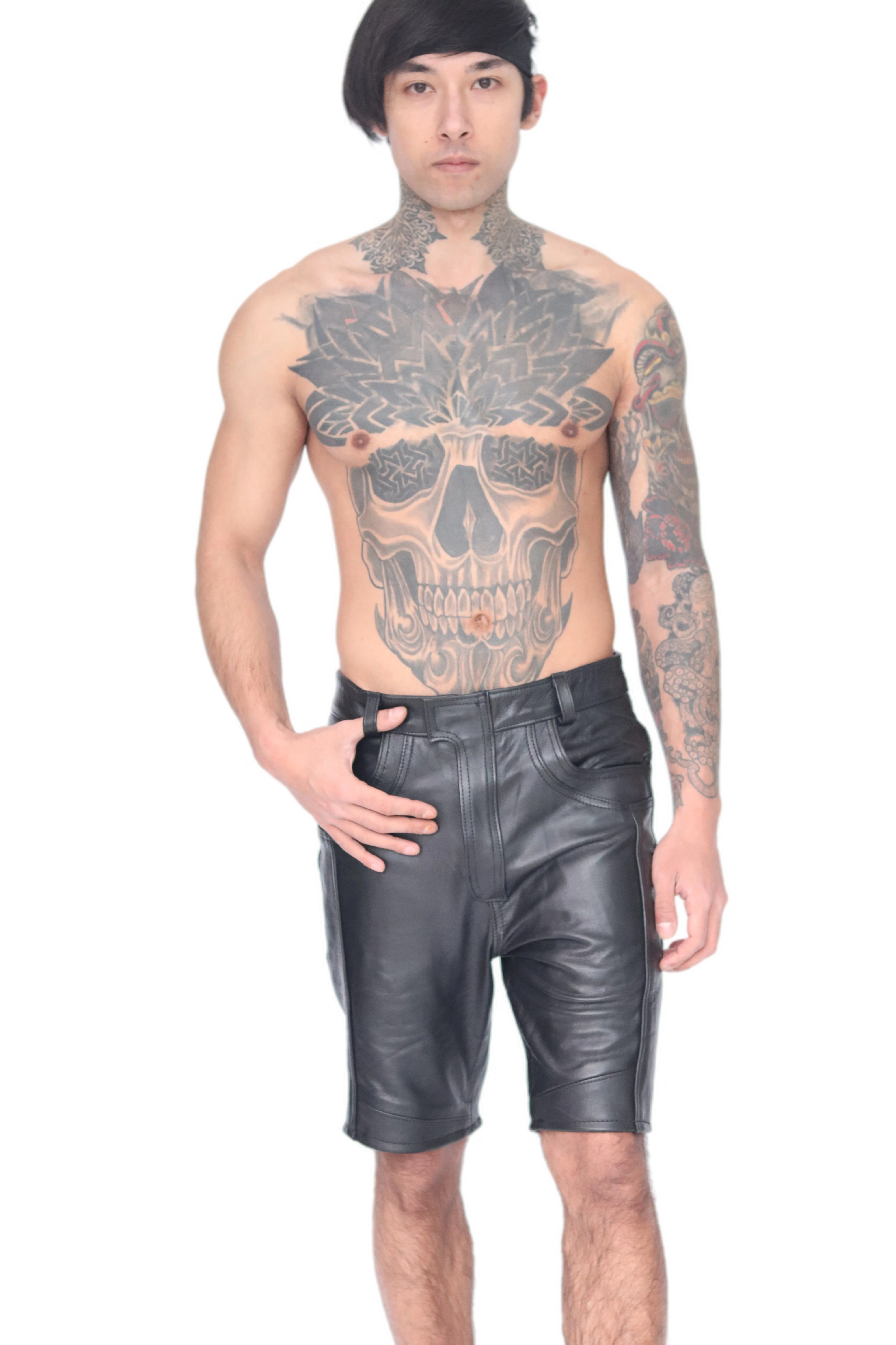 Rey leather shorts