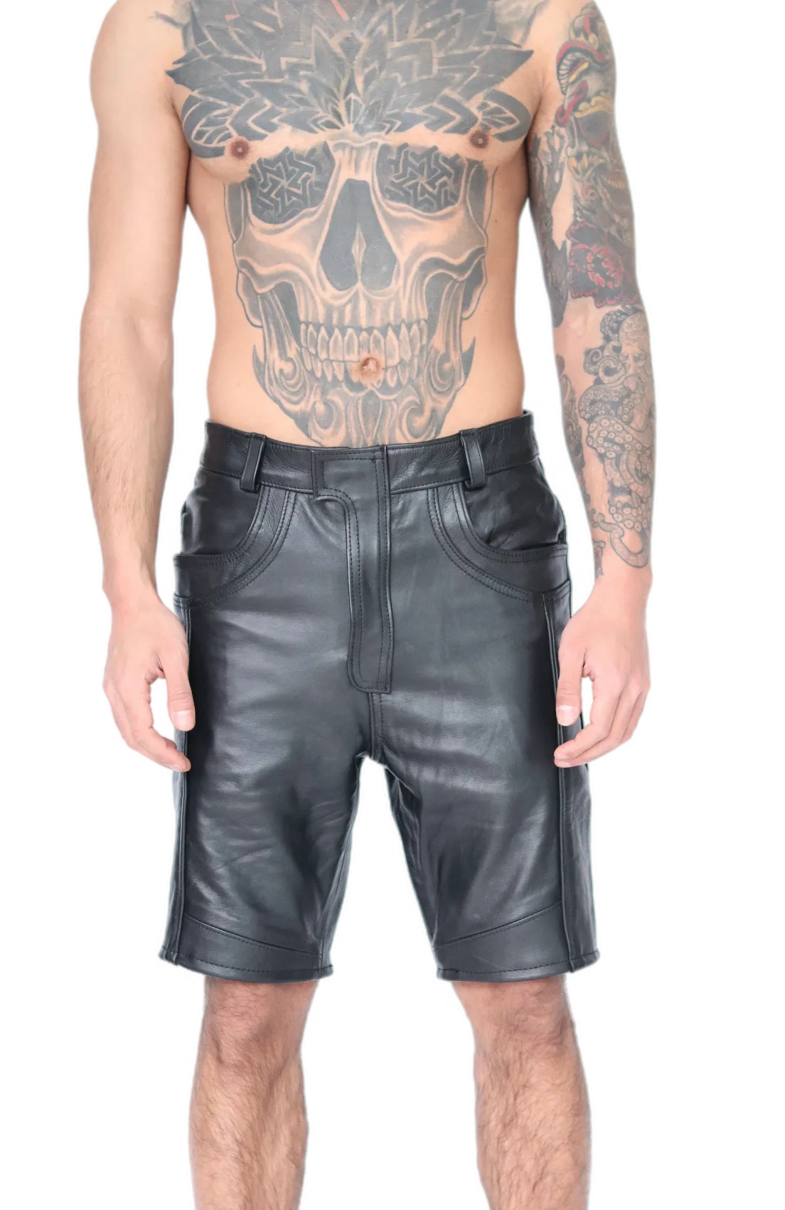 Rey leather shorts