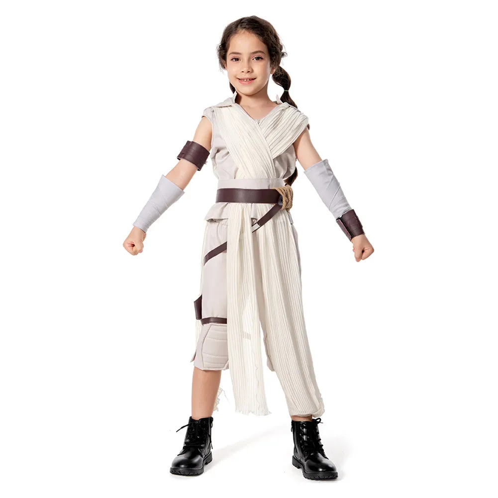 Rey The Rise of Skywalker Halloween Carnival Suit Rey Cosplay Costume Kids Children Outfit