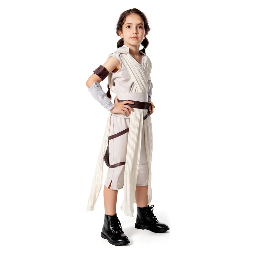 Rey The Rise of Skywalker Halloween Carnival Suit Rey Cosplay Costume Kids Children Outfit
