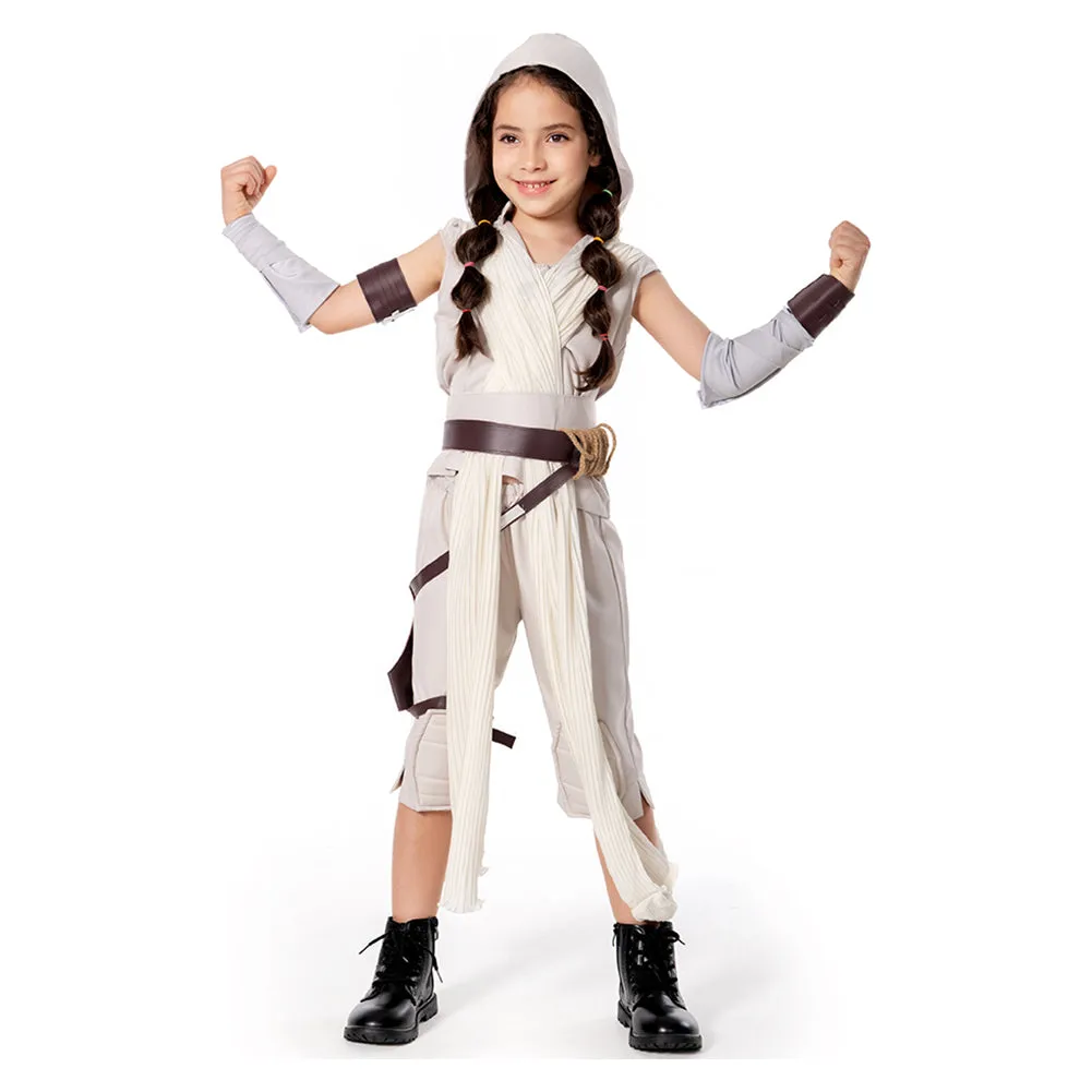 Rey The Rise of Skywalker Halloween Carnival Suit Rey Cosplay Costume Kids Children Outfit