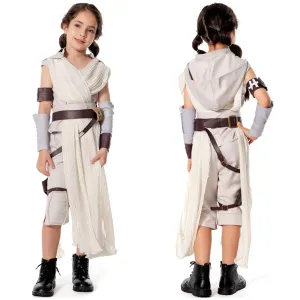 Rey The Rise of Skywalker Halloween Carnival Suit Rey Cosplay Costume Kids Children Outfit