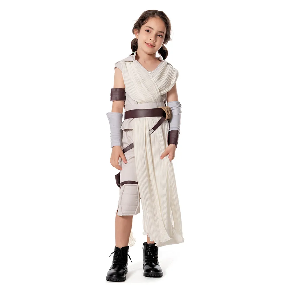 Rey The Rise of Skywalker Halloween Carnival Suit Rey Cosplay Costume Kids Children Outfit