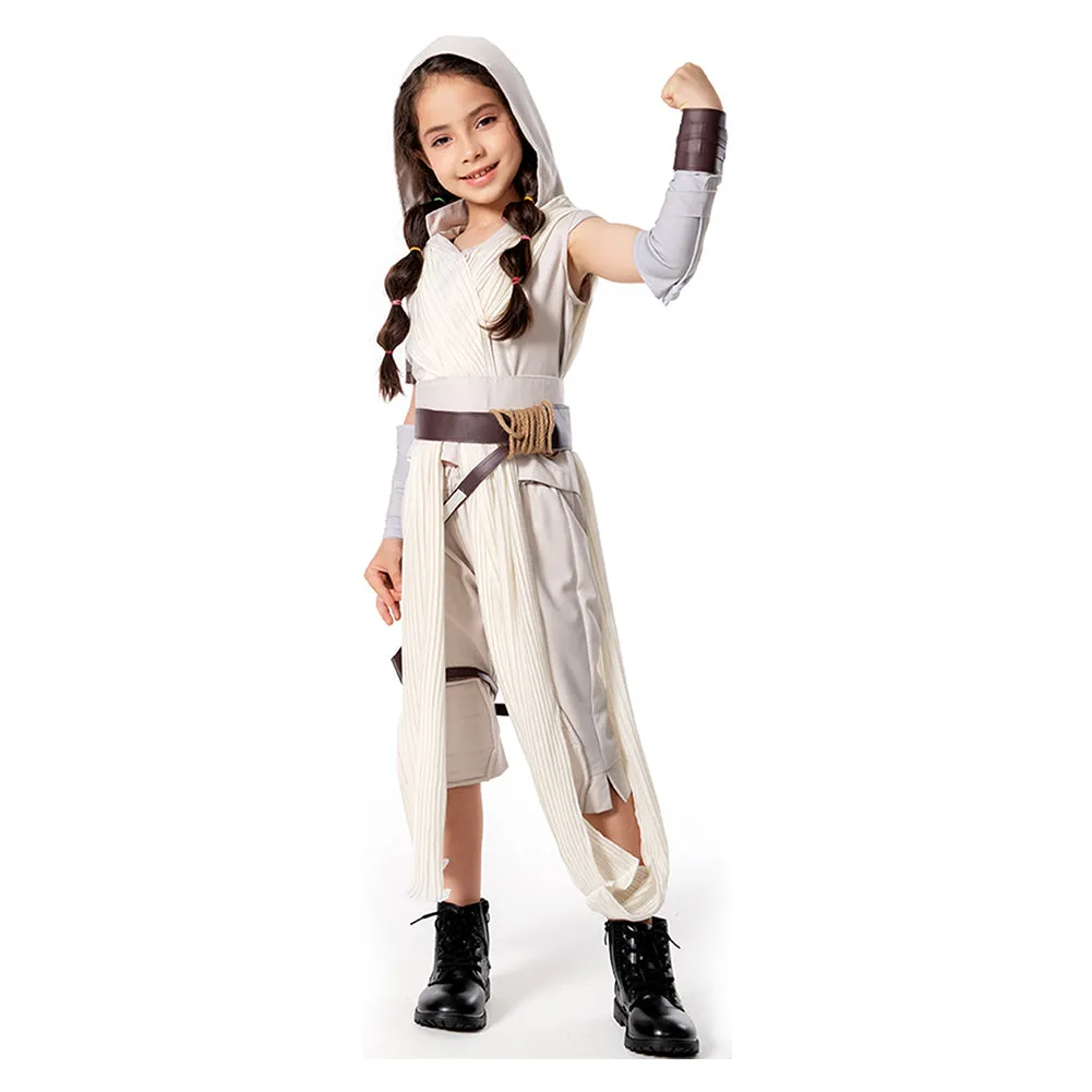 Rey The Rise of Skywalker Halloween Carnival Suit Rey Cosplay Costume Kids Children Outfit