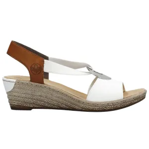 Rieker 624H6-81 (Marie) Weiss Cayenne Sandals