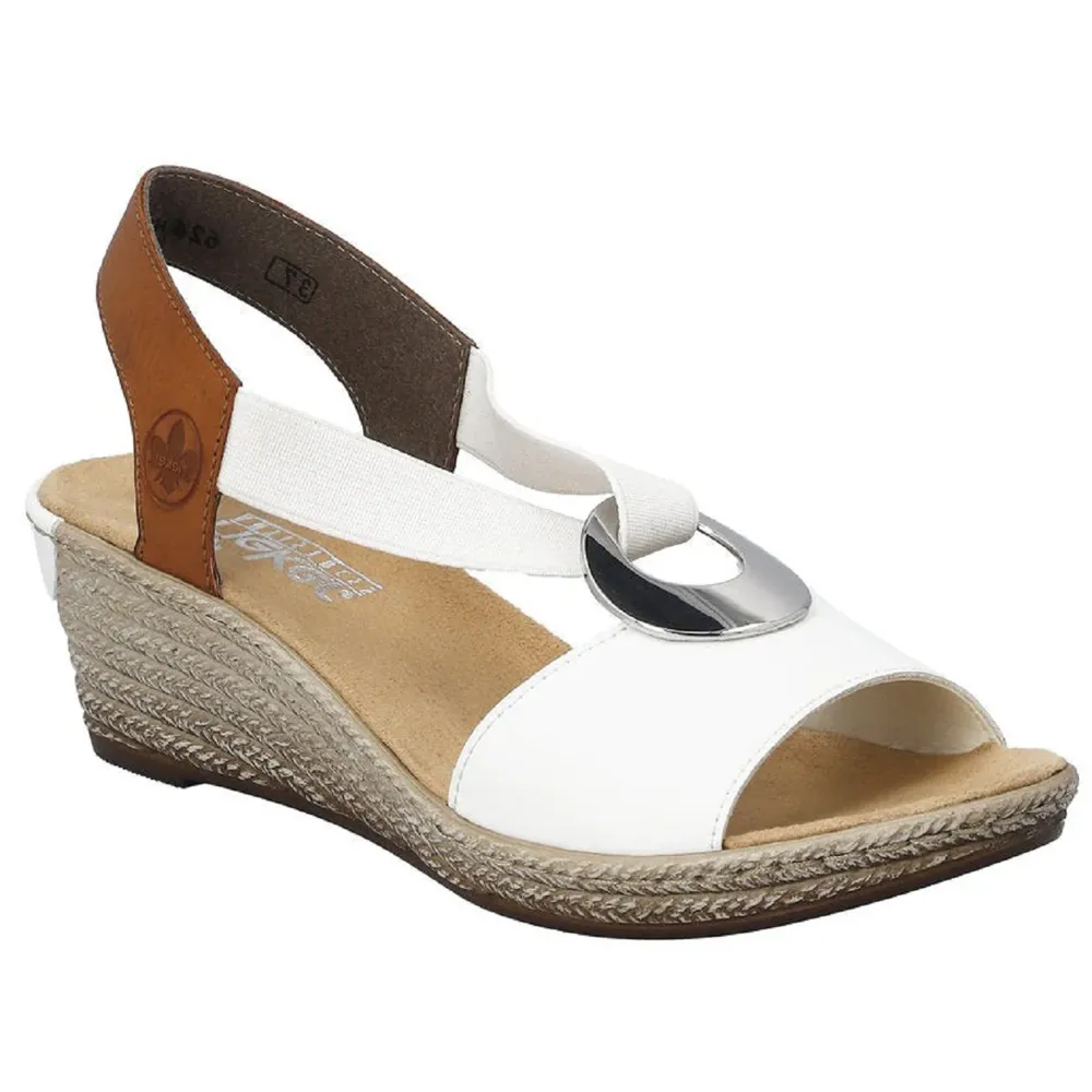 Rieker 624H6-81 (Marie) Weiss Cayenne Sandals