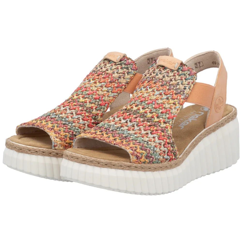 Rieker 69172-92 (Southport) Multi Aprikot Sandals