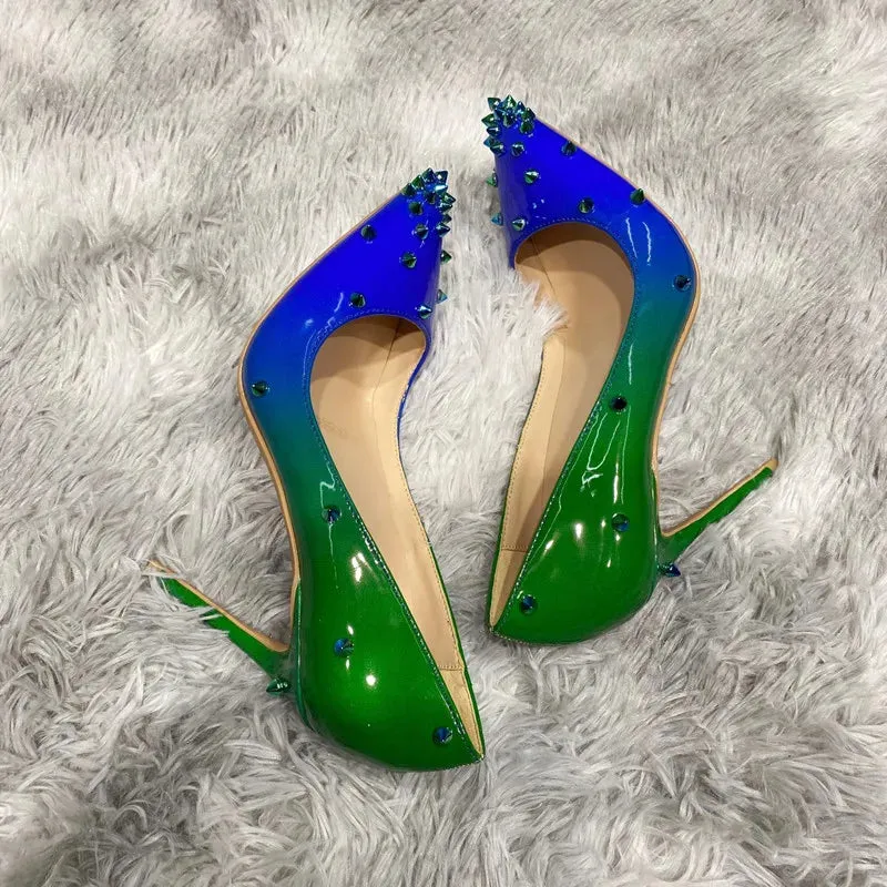 Rivet high heelsWomen's pointed high heels
