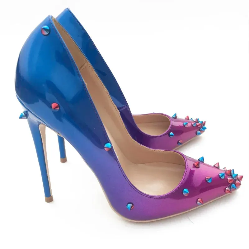 Rivet high heelsWomen's pointed high heels
