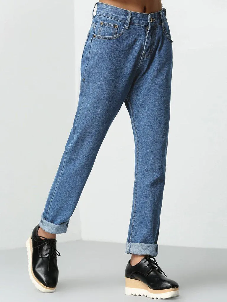 Rolled Up Mom Jeans