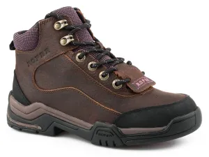 Roper Womens Terra H2 Horseshoe Kiltie Brown Leather Work Boots