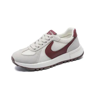 Round Toe Contrast Mesh Breathable Athletic