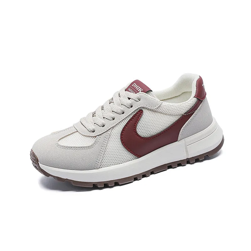 Round Toe Contrast Mesh Breathable Athletic