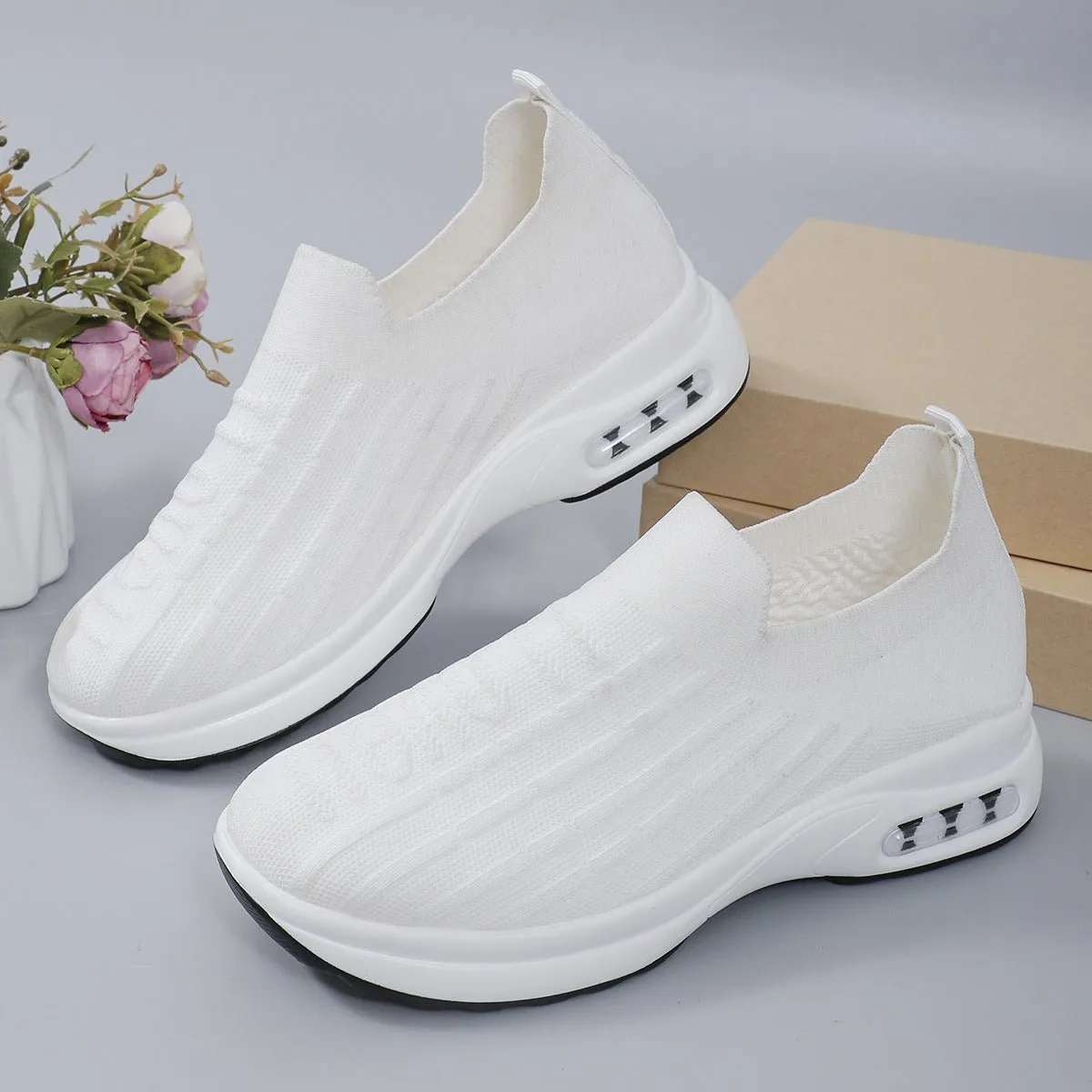 Round Toe Mesh Loafers Slip On