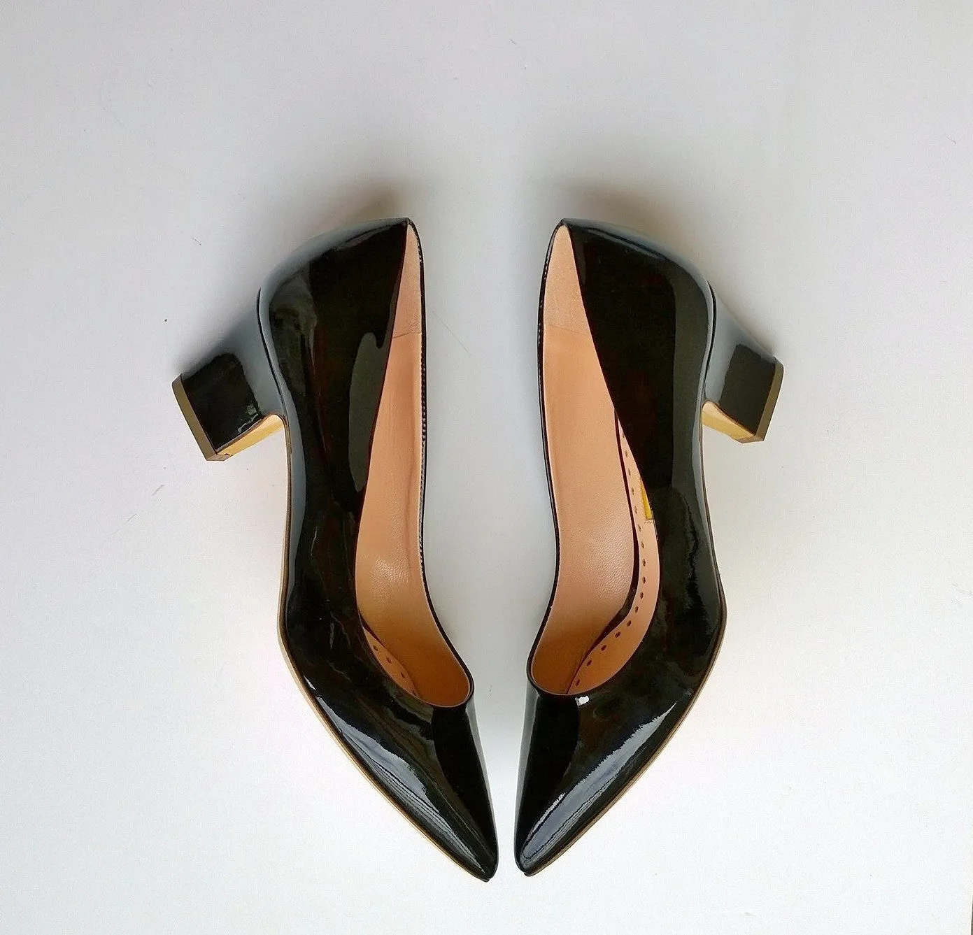 Rupert Sanderson New Pierre Black Patent Leather Heels