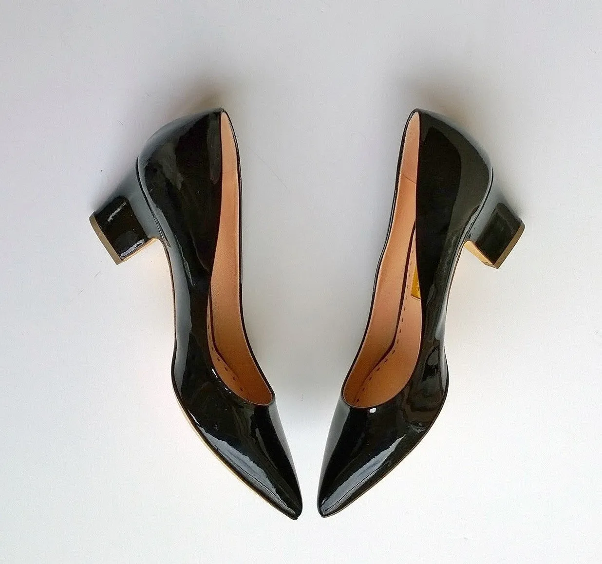 Rupert Sanderson New Pierre Black Patent Leather Heels