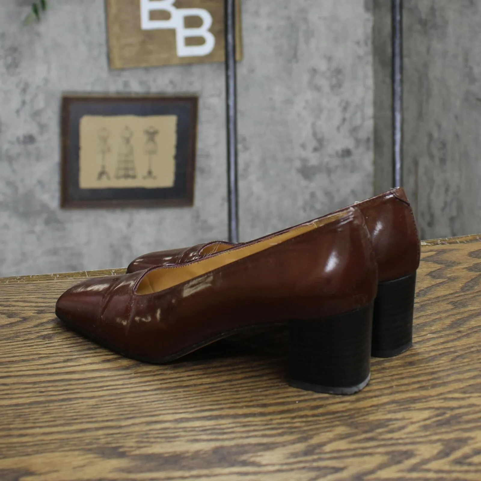 Sacha Too Womens Vintage Block Heels 1673edcfa1f5d1 Brown 6B
