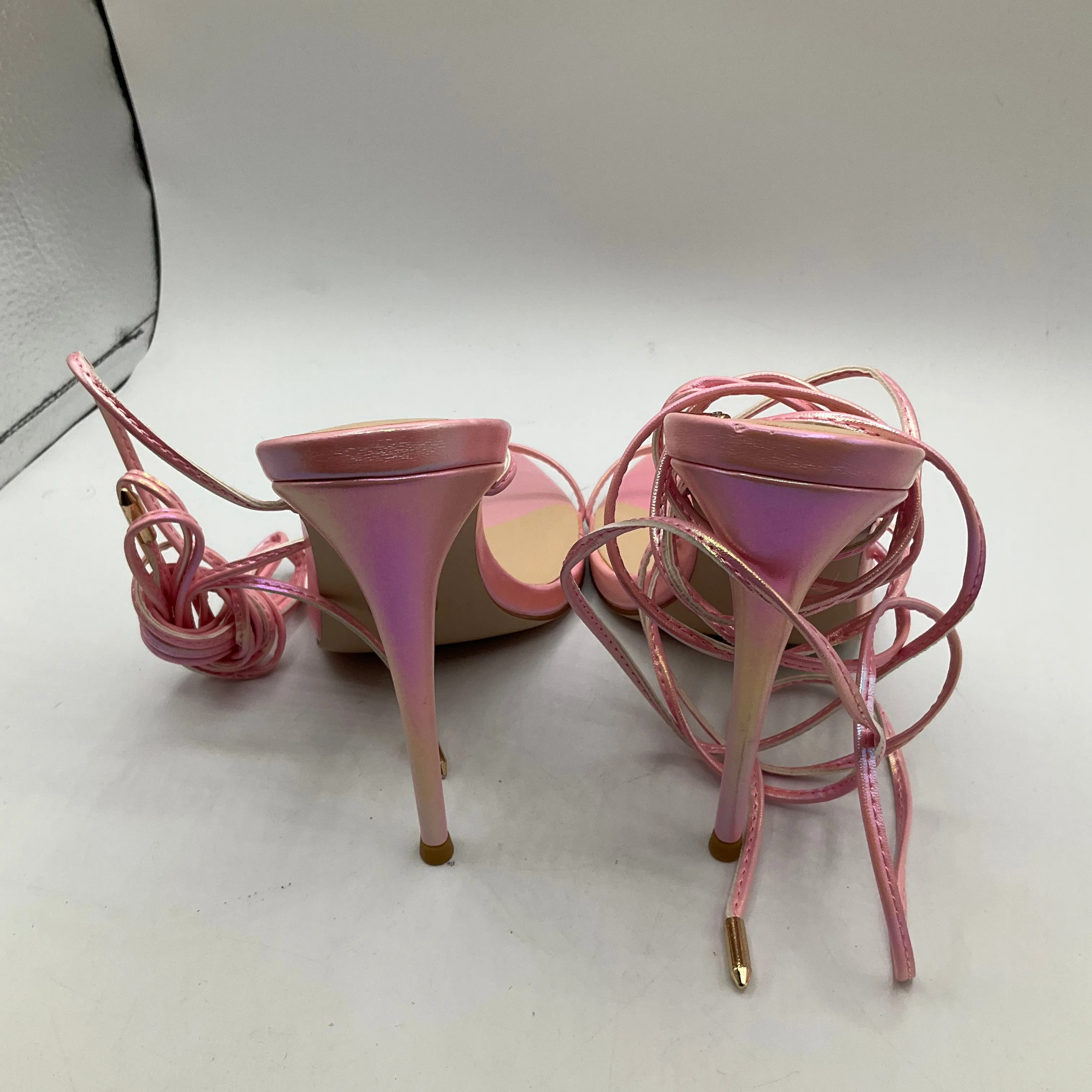 Sandals Heels Stiletto By Cma In Pink, Size: 8