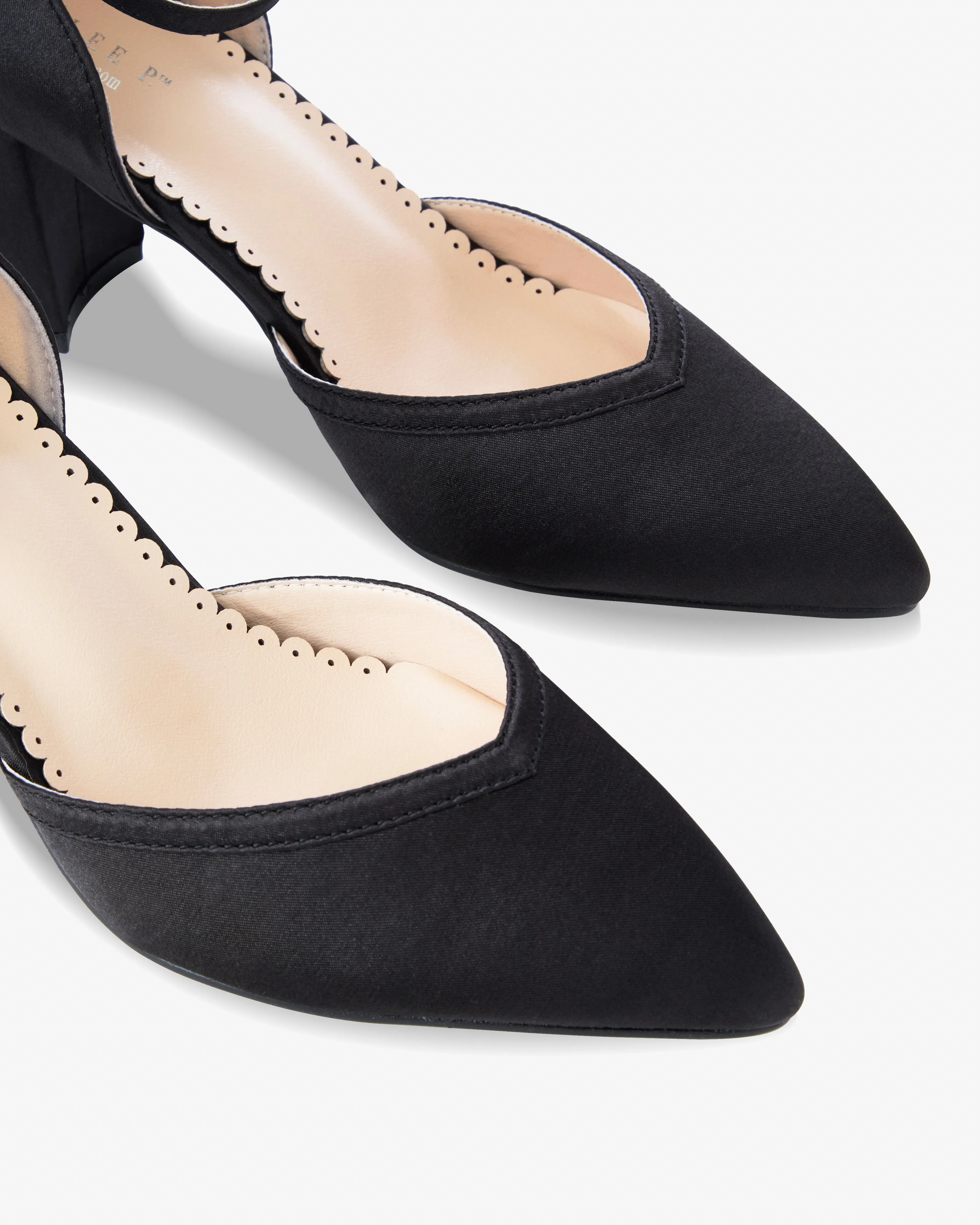 Satin Block Heels