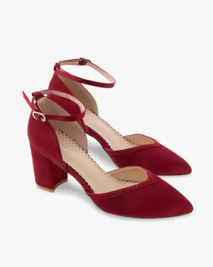 Satin Block Heels