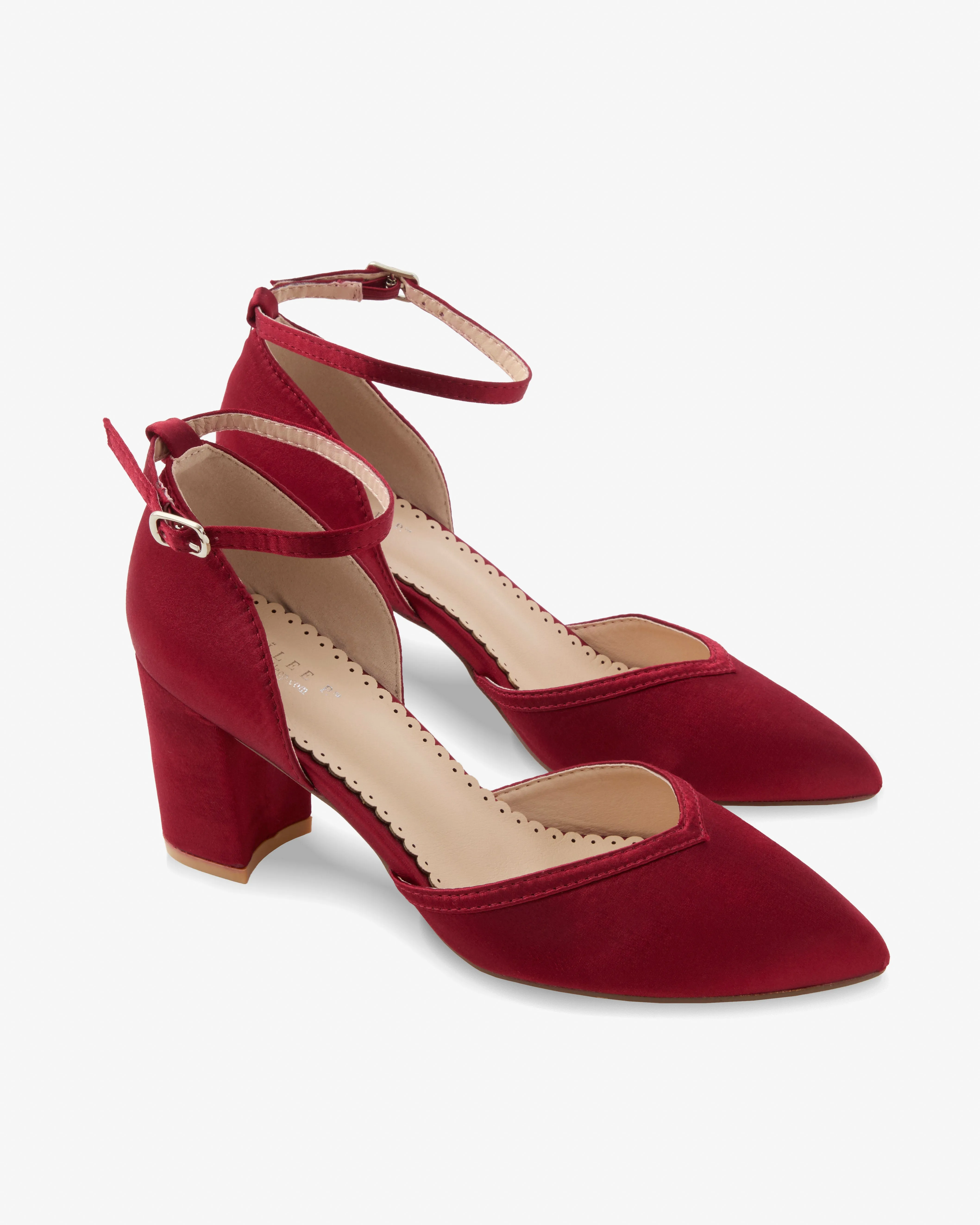 Satin Block Heels