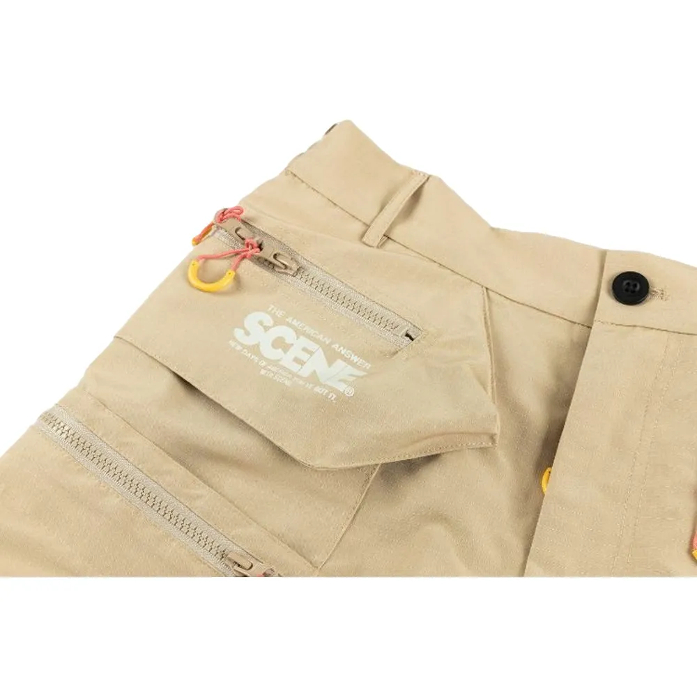 SCENE BY ICE FIRE FUNCTIONAL PANTS-KHAKI