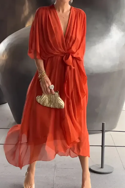 Seraphina™ | Timeless wrap dress in a midi length