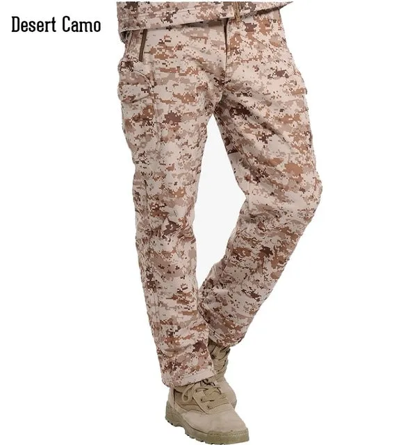 Shark Skin Soft Shell Tactical Military Camouflage Pants