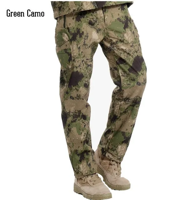 Shark Skin Soft Shell Tactical Military Camouflage Pants