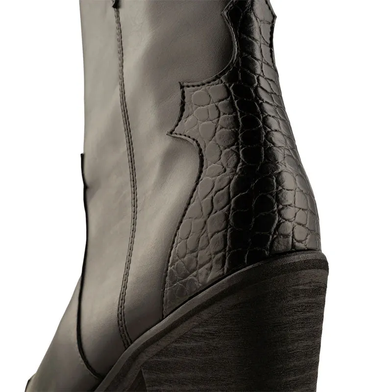SHOE THE BEAR Nancy Western Boots in Black
