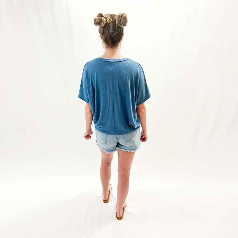 Short Sleeve Cocoon No Pocket Top