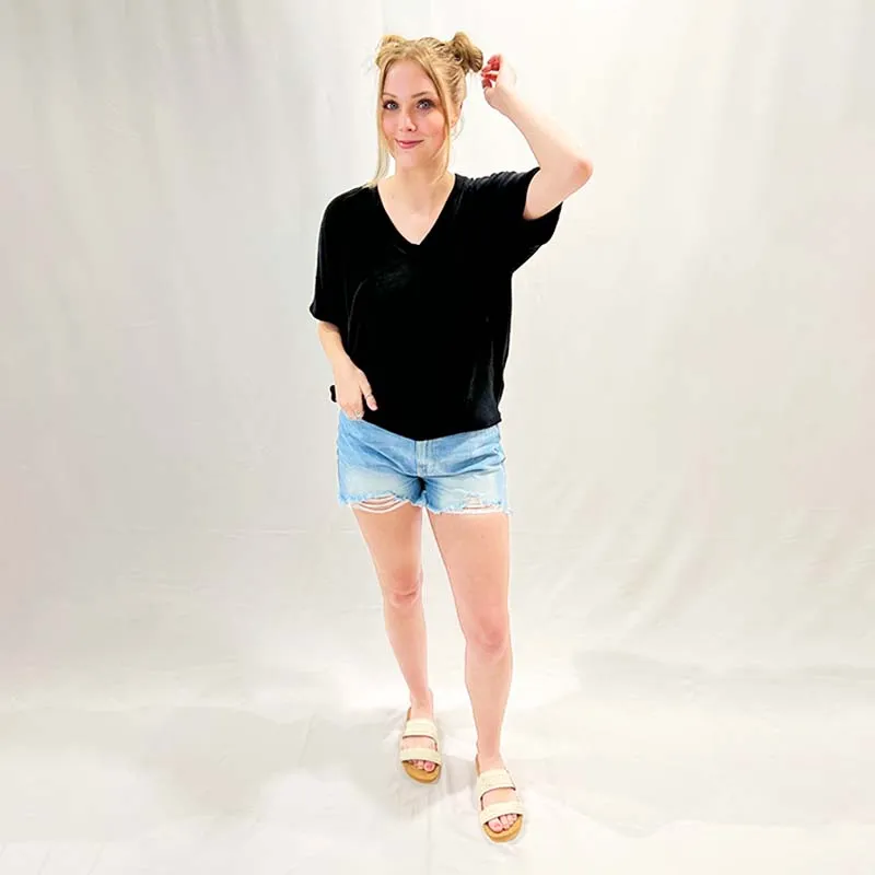 Short Sleeve Cocoon No Pocket Top