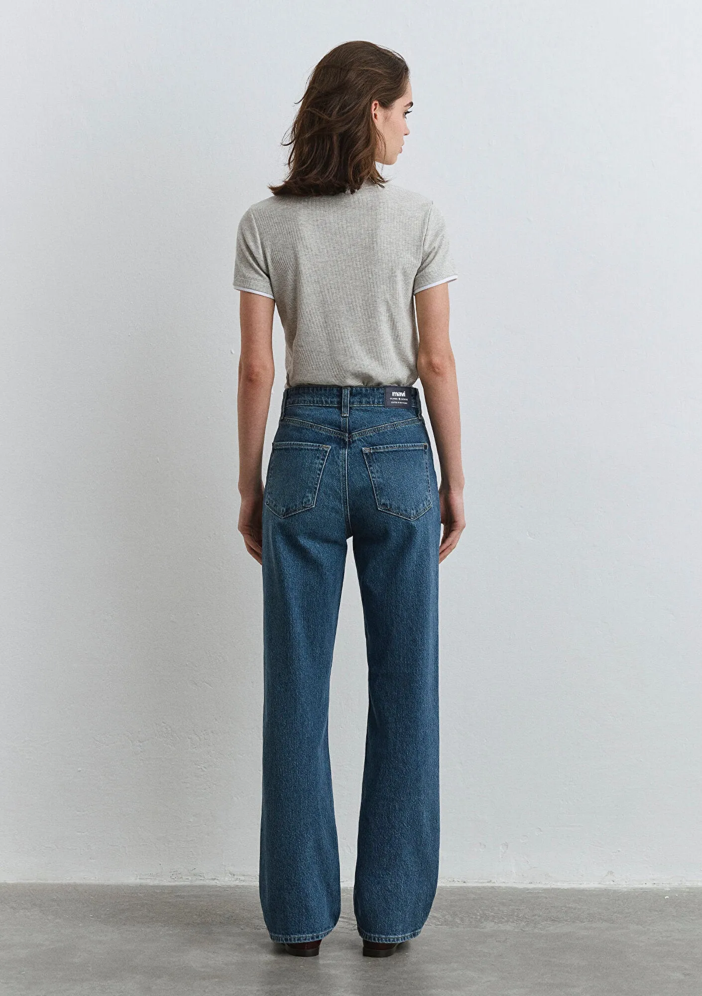 Sky Dark Shaded Classic Denim Jean Pants
