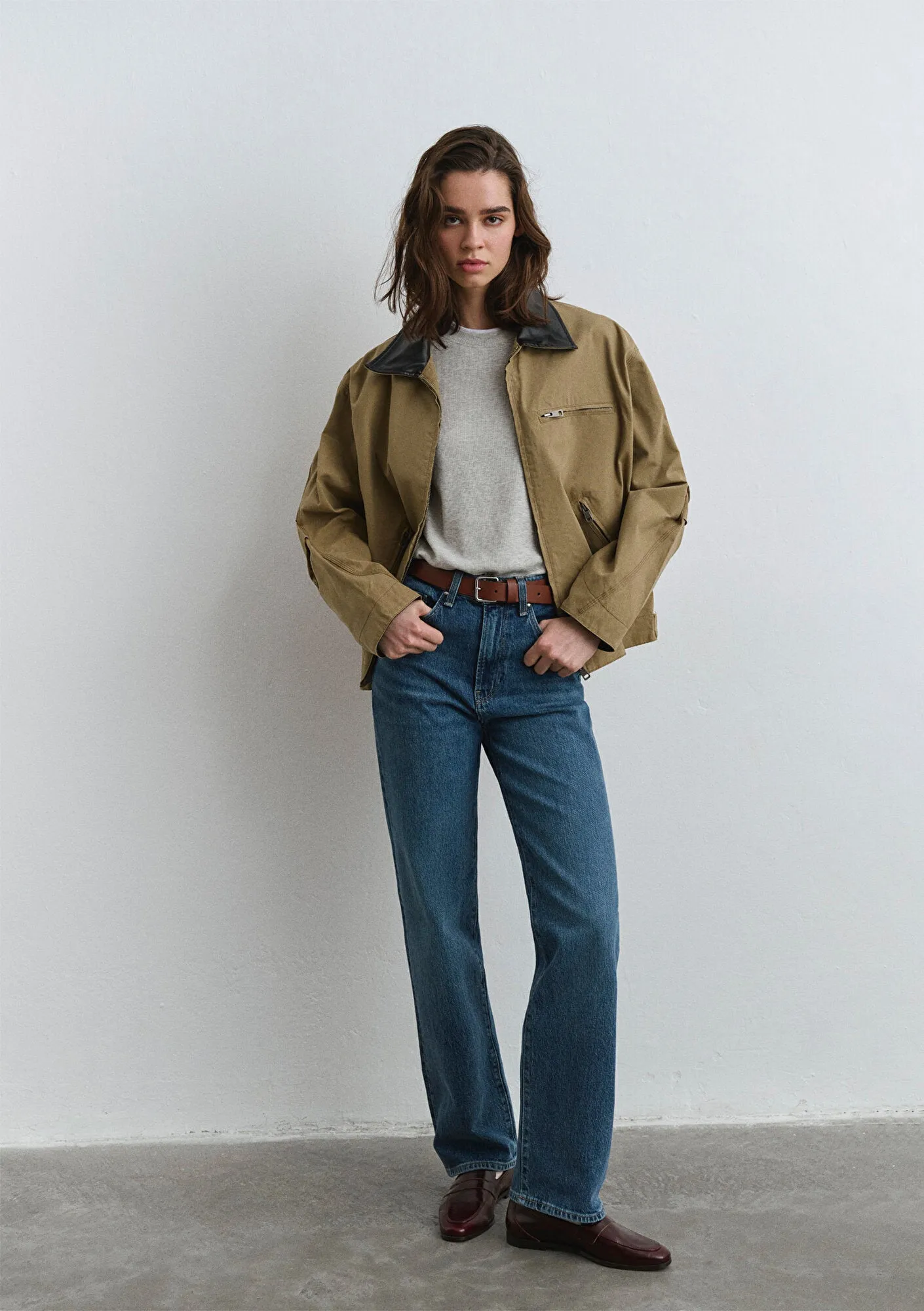 Sky Dark Shaded Classic Denim Jean Pants