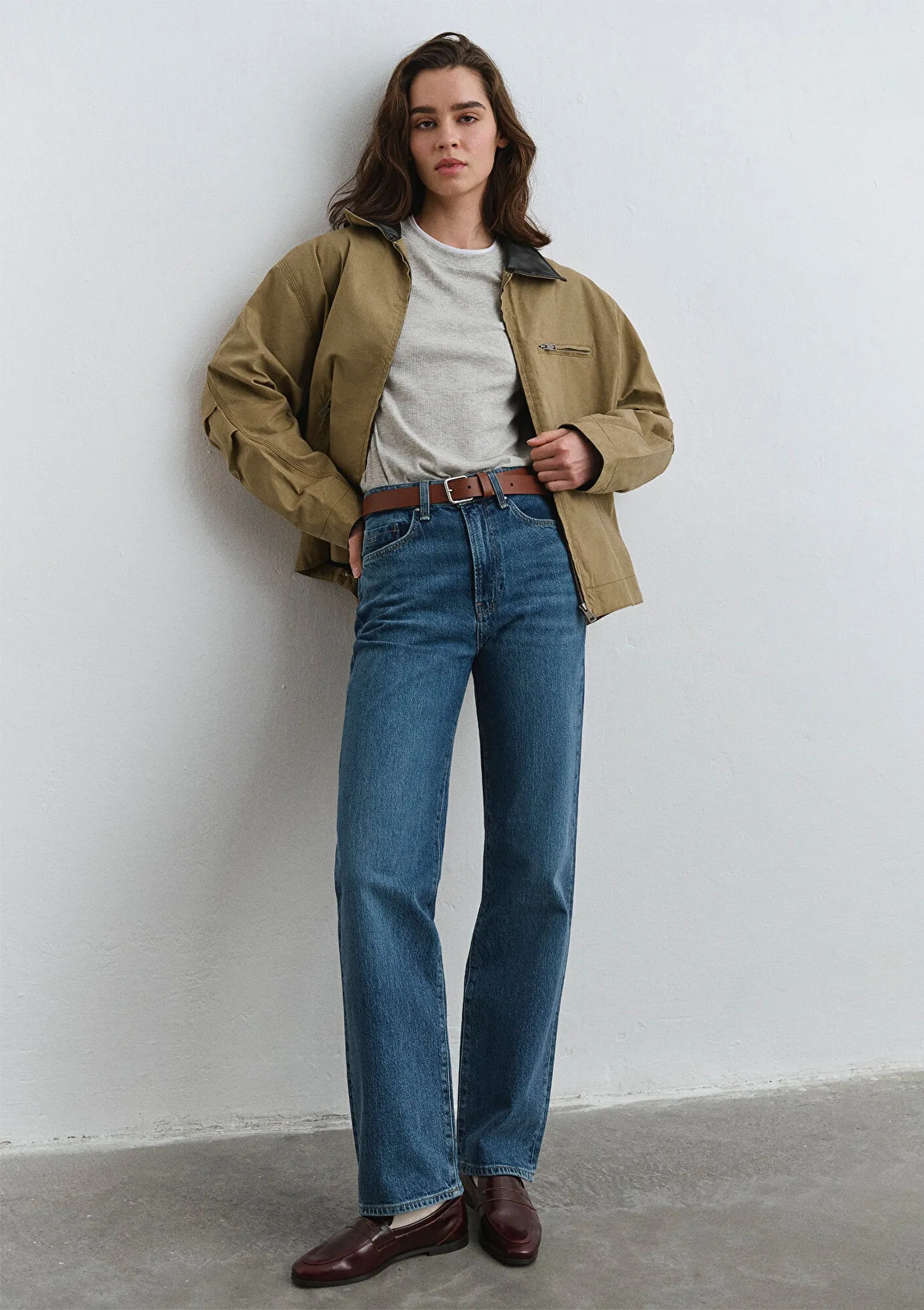 Sky Dark Shaded Classic Denim Jean Pants