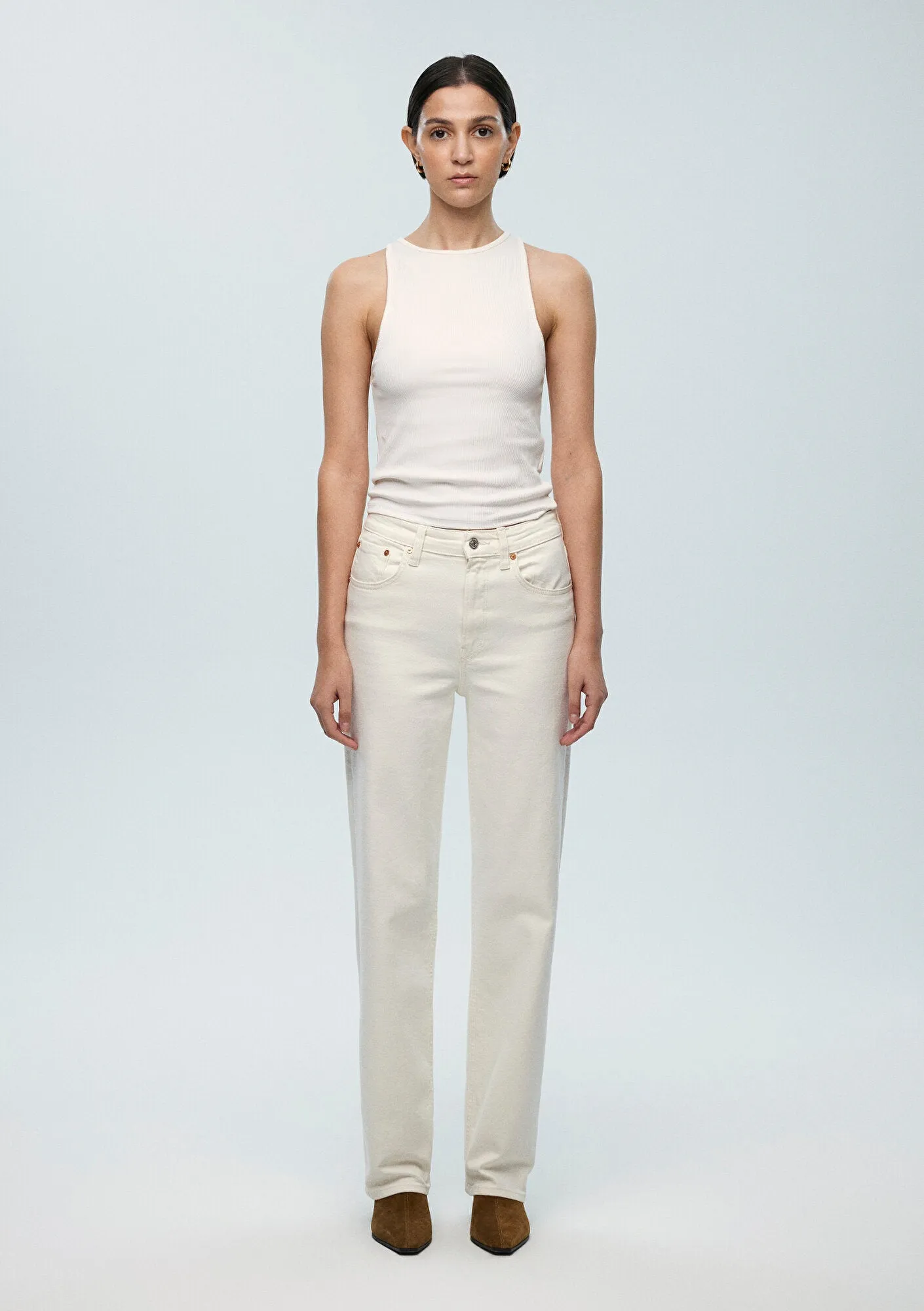 Sky Ecru Classic Denim Jean Pants