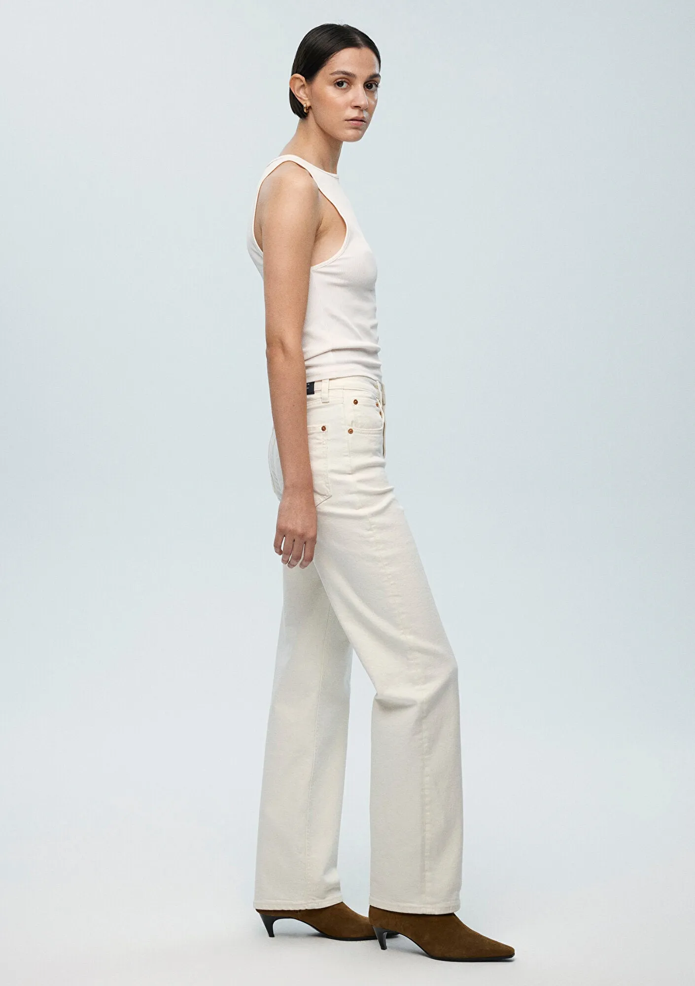 Sky Ecru Classic Denim Jean Pants