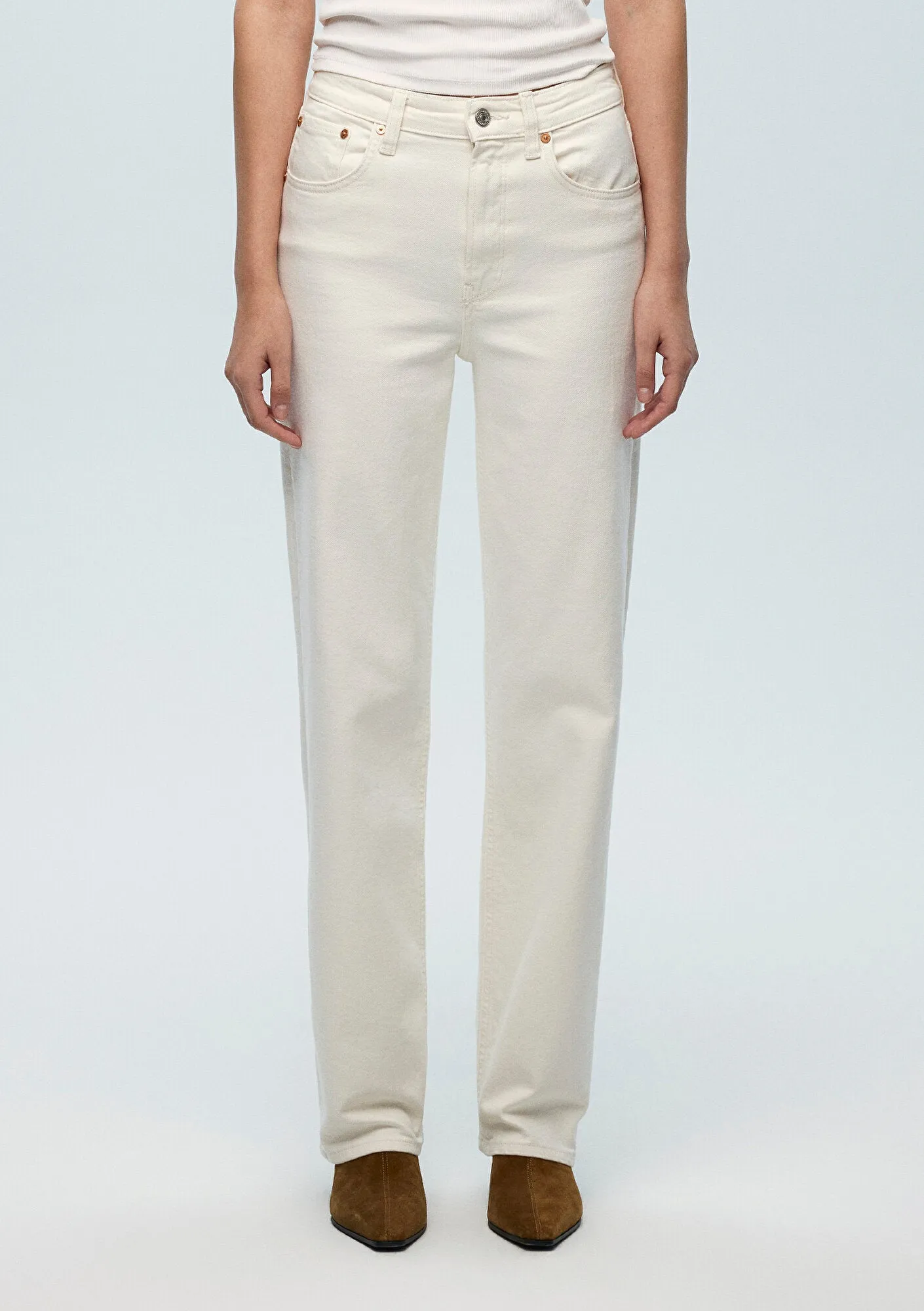 Sky Ecru Classic Denim Jean Pants