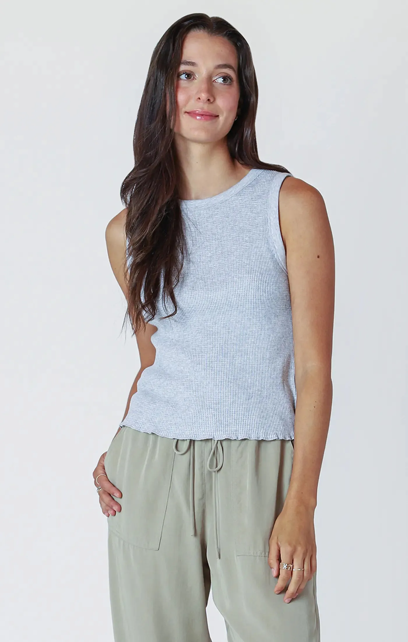 Sleeveless Tank Top Light Heather Gray