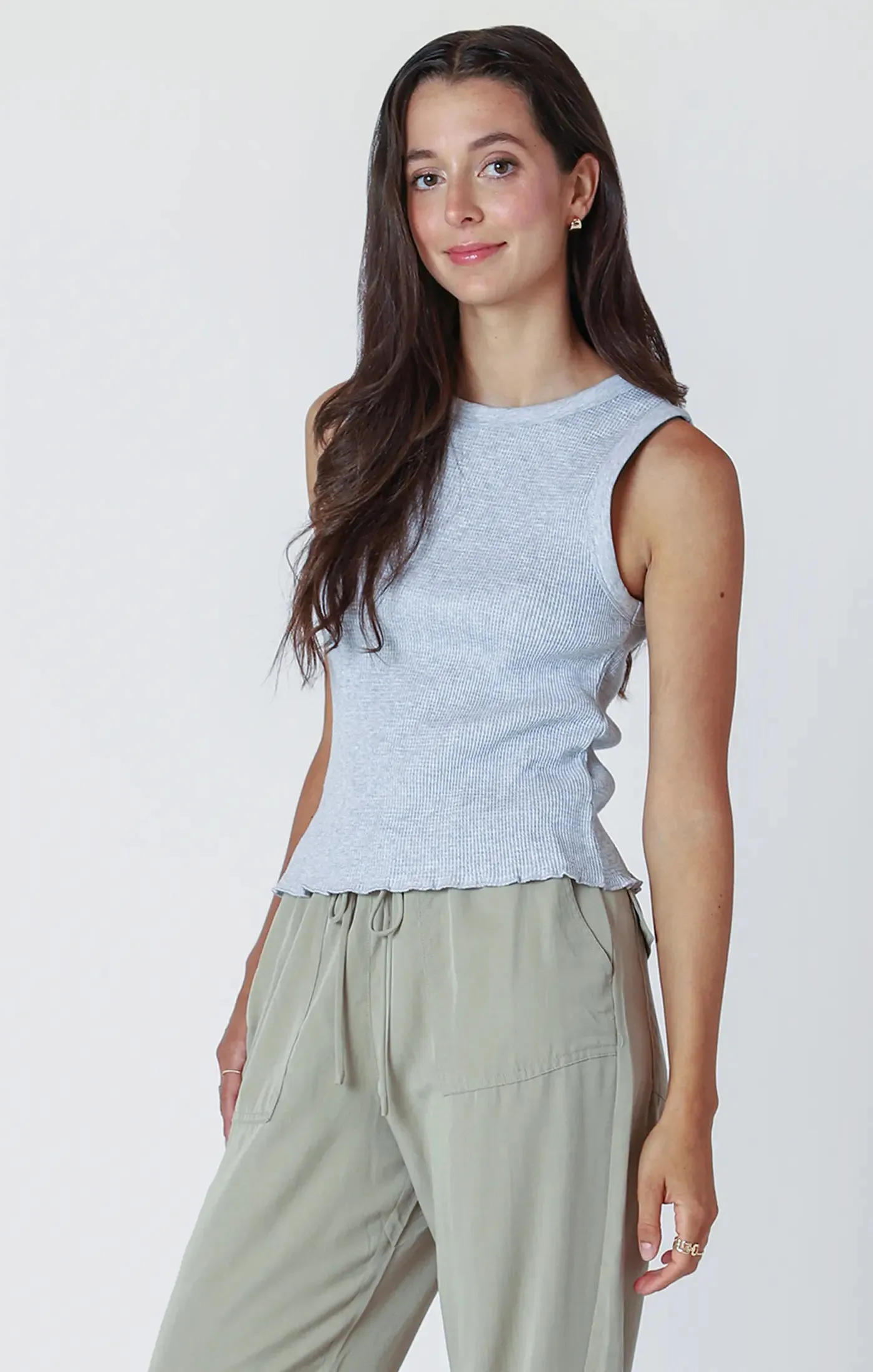 Sleeveless Tank Top Light Heather Gray